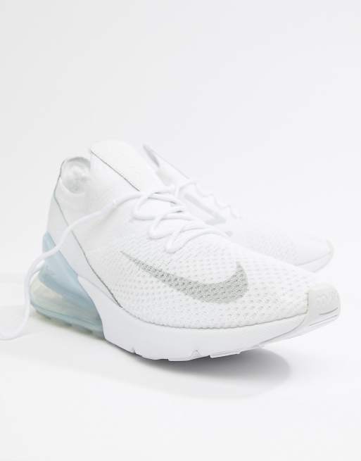 Air max 270 triple best sale white flyknit