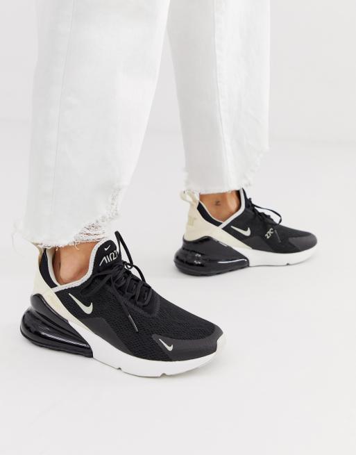 Nike air max 270 black and white on sale asos