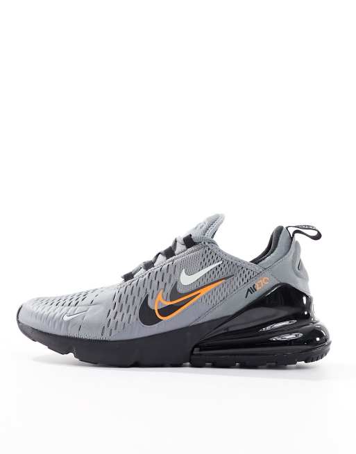 Nike Air Max 270 men s swoosh trainers in grey and orange ASOS