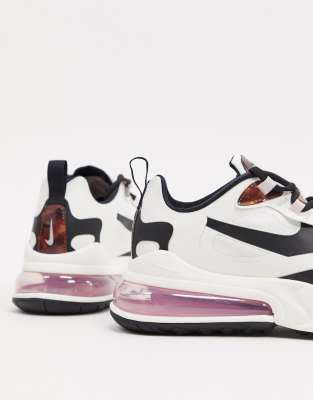 nike air max 270 react cream and tortoise shell sneakers
