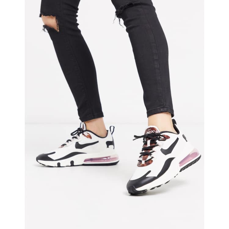 Nike Air Max 270 React cream and Tortoise Shell sneakers ASOS