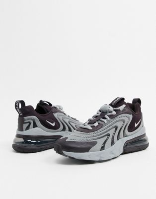 nike air max 270 react eng black and burgundy sneakers