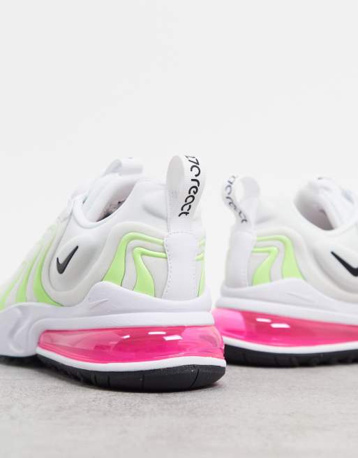 Air max 270 react white pink yellow sale