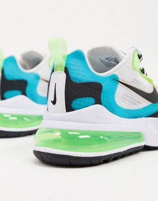 white and turquoise nike 270