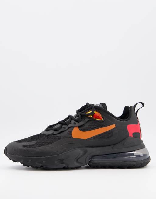 Nike Air Max 270 React In Black And Red Asos