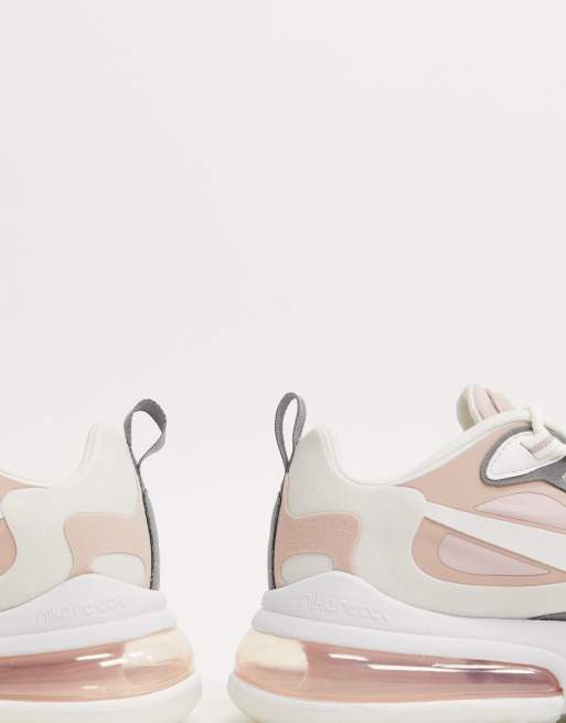 Nike Air Max 270 React pink and grey sneakers