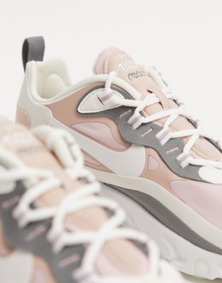 nike air max 270 react pink and gray sneakers