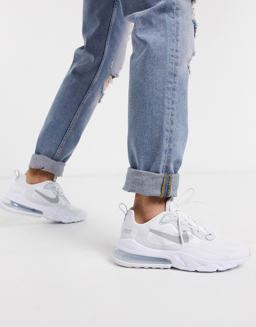 Nike - Air Max 270 React - Sneakers bianco/argento