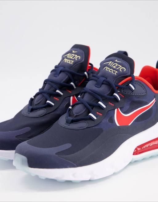 Air max 270 2025 react red and blue