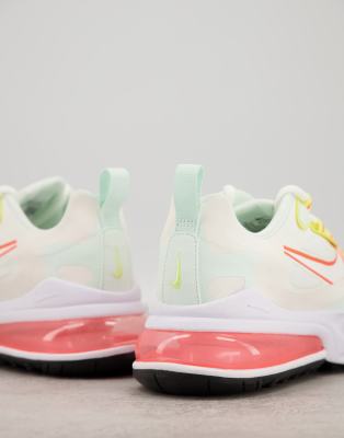 Nike Air Max 270 React Sneakers In Pale Ivory Barely Green Asos