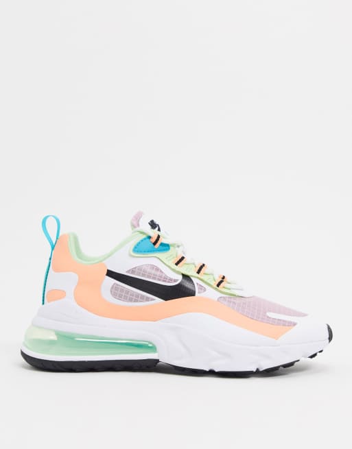 Nike Air Max 270 React Sneakers In Translucent Pink Multi Asos