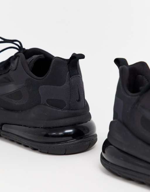Nike Air Max 270 React Sneakers In Triple Black Ao4971 003 Asos