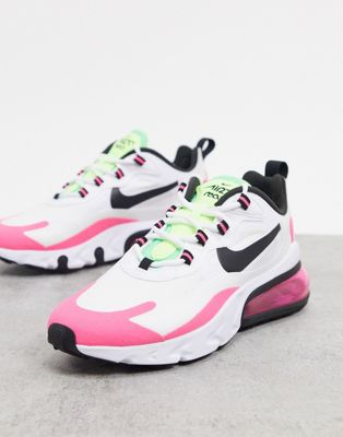 white and pink nike air