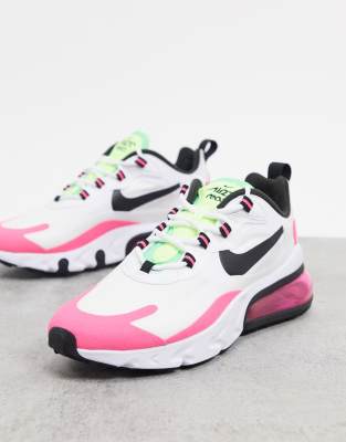 white and pink nike air