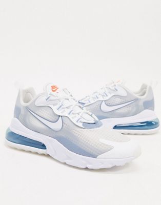 nike white and gray air max 270 sneakers