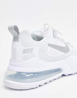 nike air max 270 react white silver