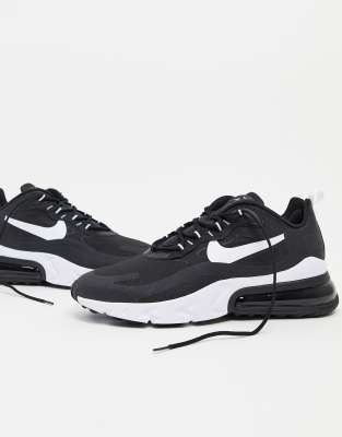 nike air max 270 react black and white trainers