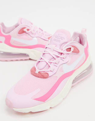 Nursery air max 270 react trainer pink / clearance white