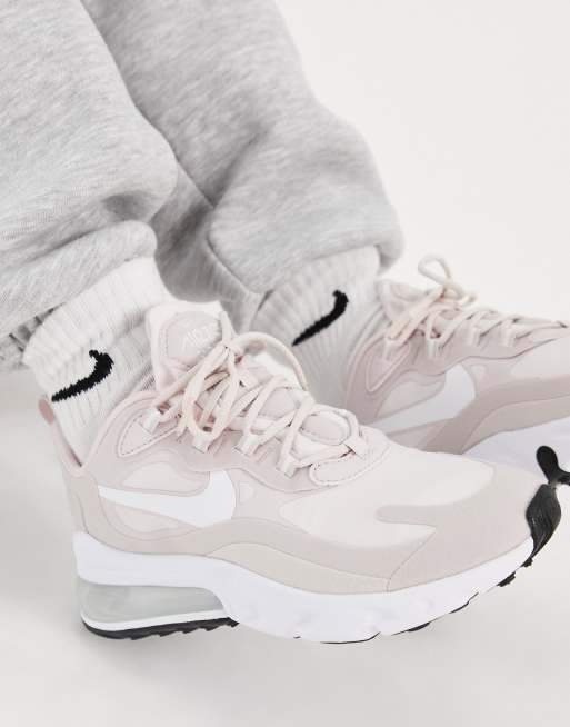 Nike Air Max 270 React pink and grey trainers