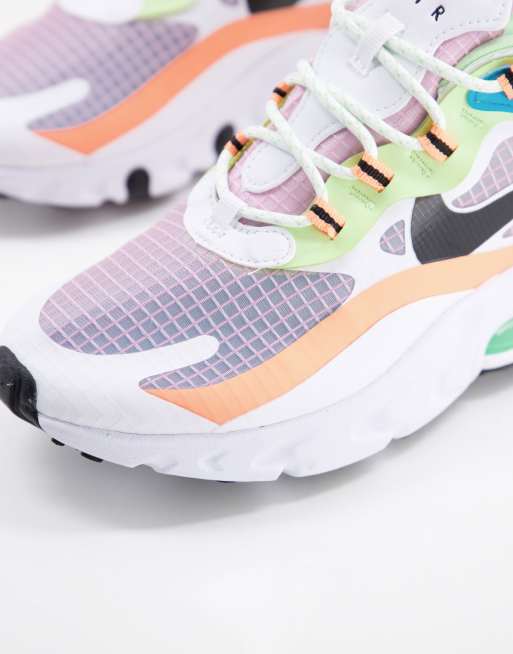 Nike Air Max 270 React trainers in translucent pink multi ASOS