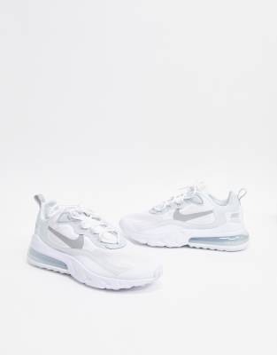 nike air max 270 react womens all white