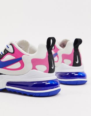 nike pink and black air max 270 react trainers