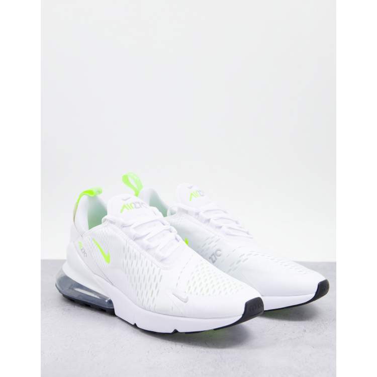 Nike air max 270 (white / metallic silver - volt) best sale