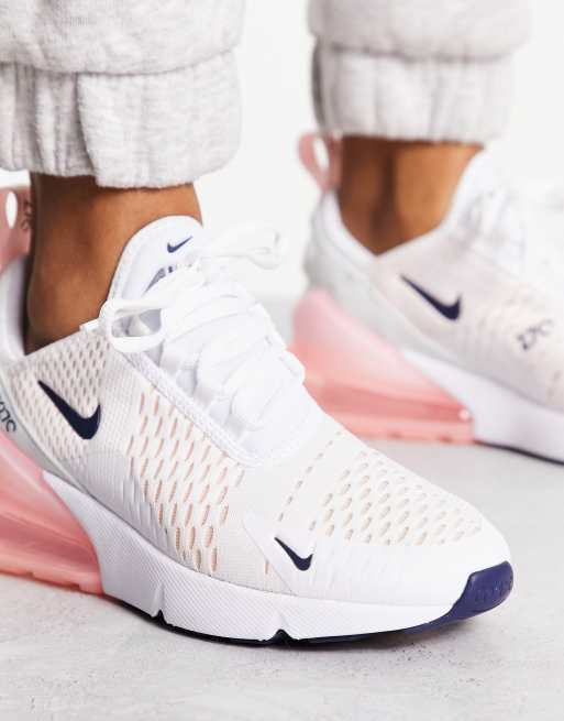 Nike – Max 270 – in Weiß und blassem Korallrot ASOS