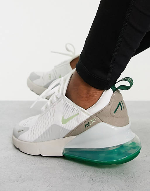 schermutseling paling gewoontjes Nike – Air Max 270 – Sneaker in Weiß und Grün | ASOS