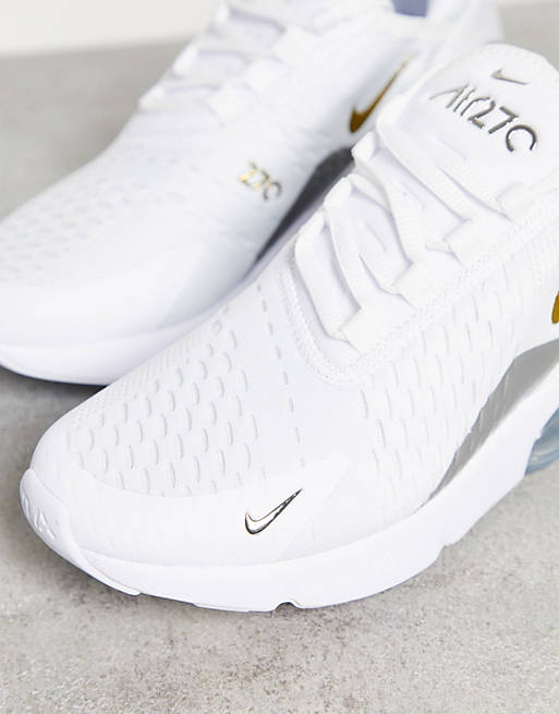Nike - Air Max 270 - Sneakers bianche oro e argento ورق لف السجائر الرياض