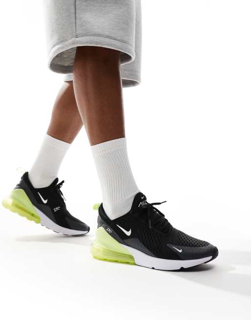 Nike Air Max 270 sneakers in black and green