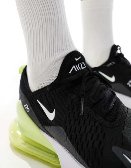 Nike Air Max 270 sneakers in black and green, 4 of 5