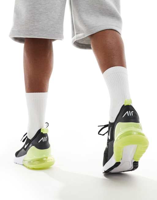 Nike Air Max 270 sneakers in black and green, 5 of 5