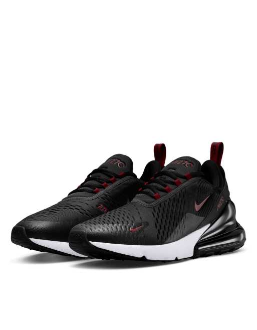 Air max 270 black 2024 and red and white