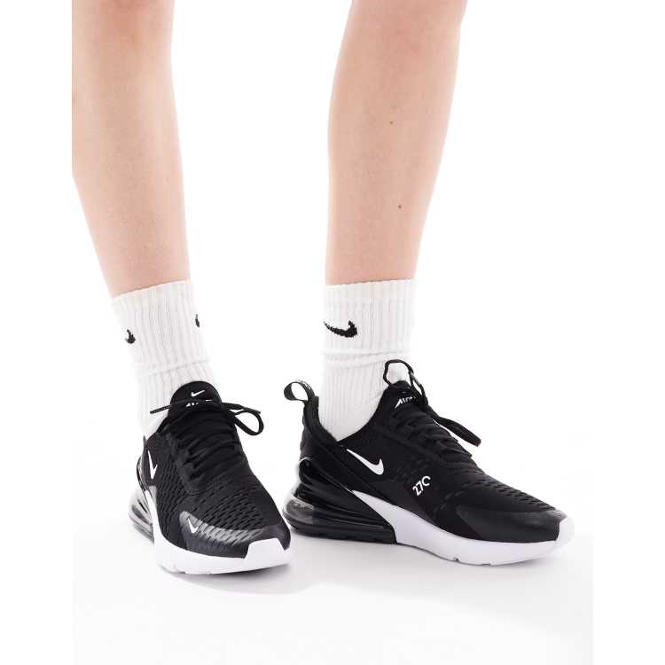 Nike Air Max 270 sneakers in black and white ASOS