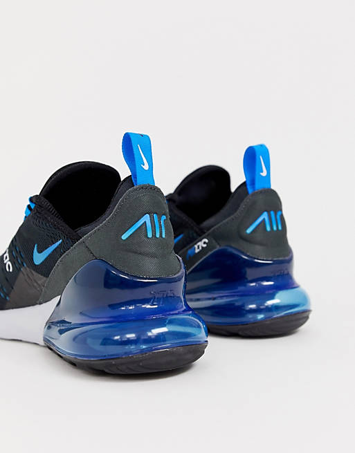 Nike Air Max 270 sneakers in black/blue