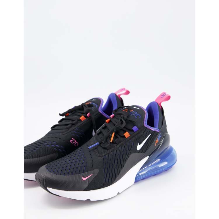 Nike air max 270 best sale black blue and purple