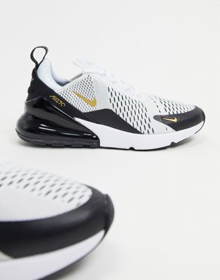 nike air max 270 gold and white