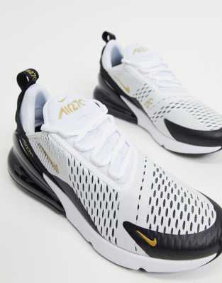 gold and black air max 270