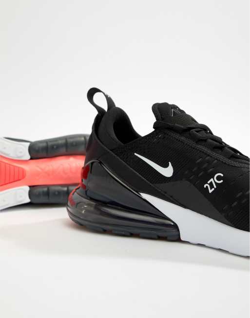 Nike air max 270 black and white on sale asos