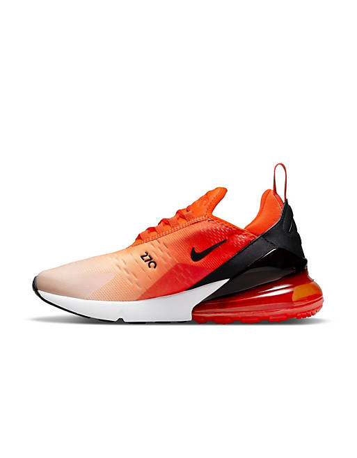 Wennen aan potlood Leed Nike Air Max 270 sneakers in orange and white | ASOS