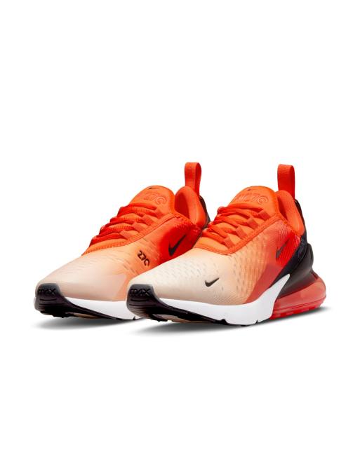 Nike Air Max 270 sneakers in orange and white