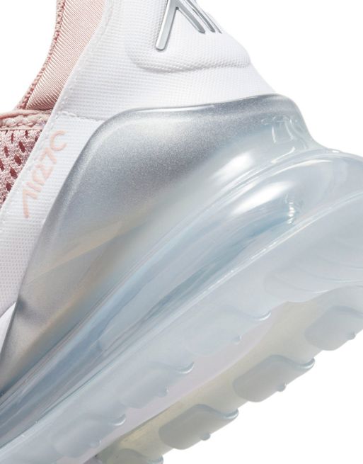  Nike Air Max 270 Pink Oxford/Metallic Silver/White 9.5 B (M)