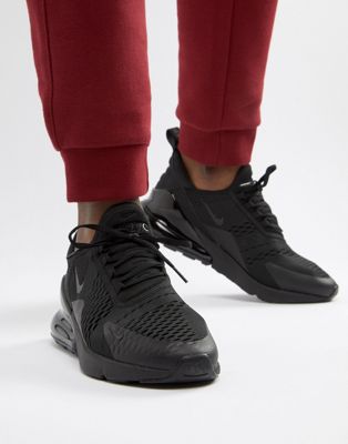 nike air max 270 sneakers in triple black