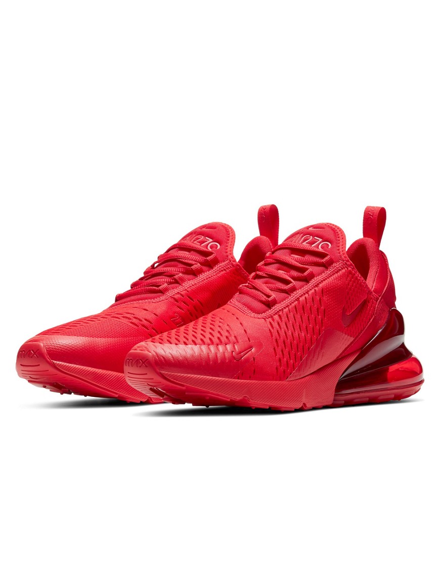 Nike Men's Air Max 270 Casual Sneakers From Finish Line In University Red/university Red/black