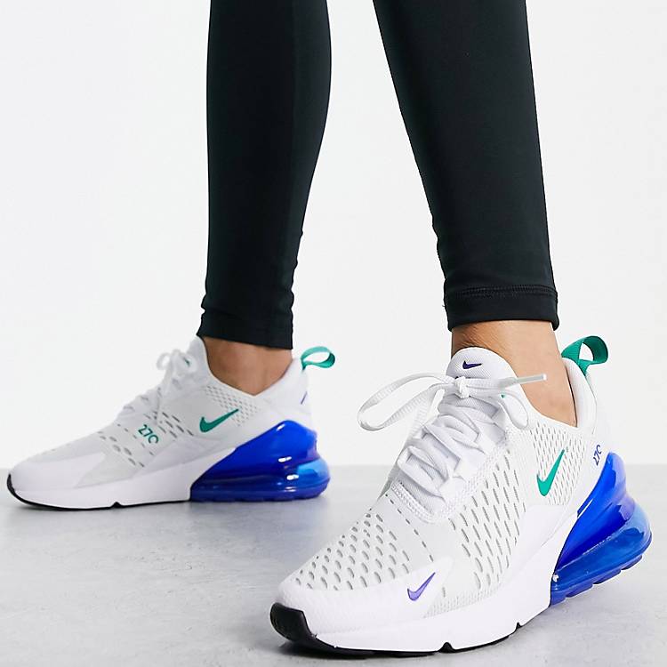 Nike Air Max 270 Sneakers in white blue | ASOS