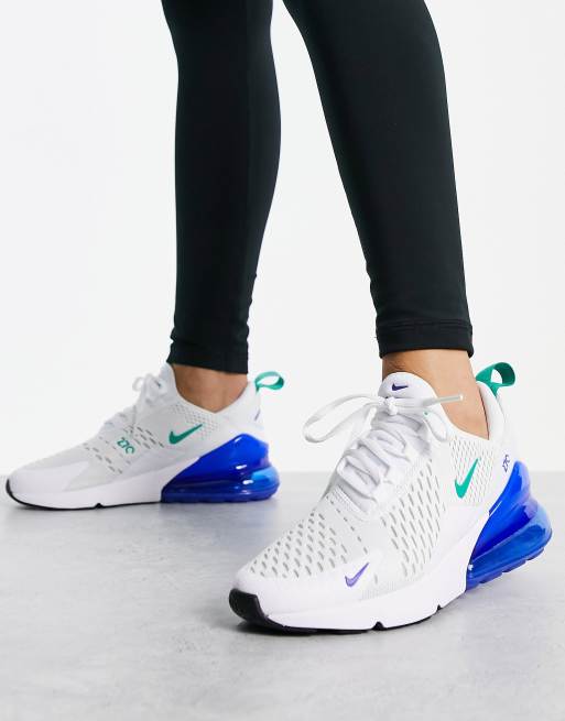 blue and white nike air