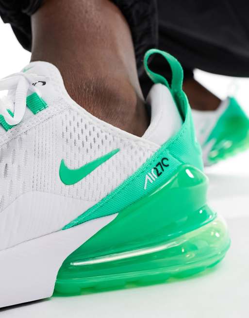 Nike Air Max 270 sneakers in white and green ASOS