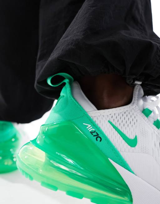 Nike Air Max 270 sneakers in white and green