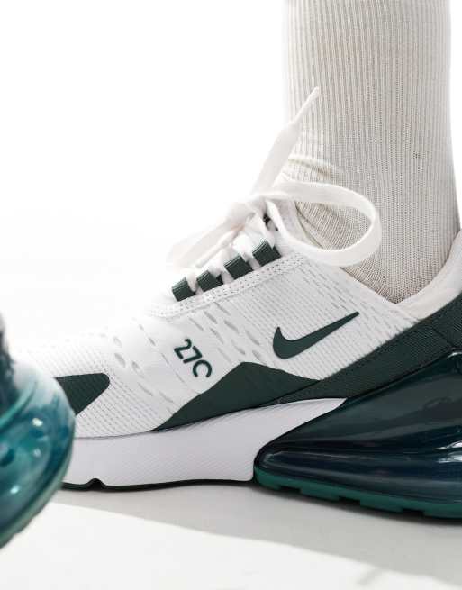 Nike Air Max 270 sneakers in white and green | ASOS